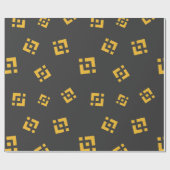 Cool Binance Cryptocurrency Sign Patroon Cadeaupapier (Vlak)