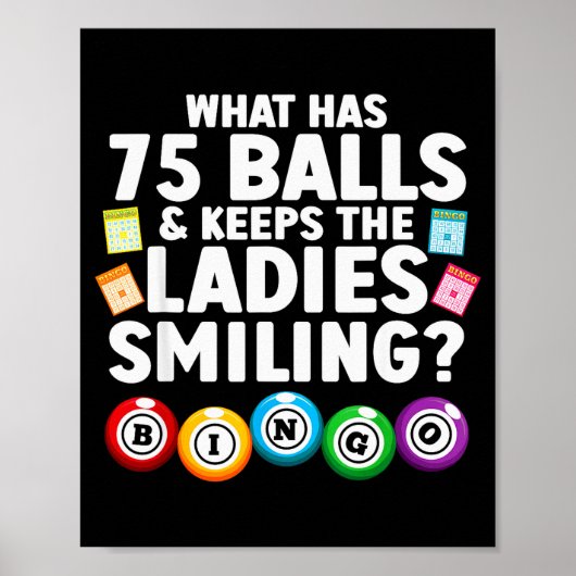 Cool Bingo Novelty For Men Women Bingo Lover Bingo Poster (Voorkant)
