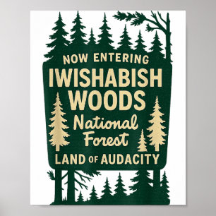 Cool binnenkomst Wishabish Woods National Forest L Poster