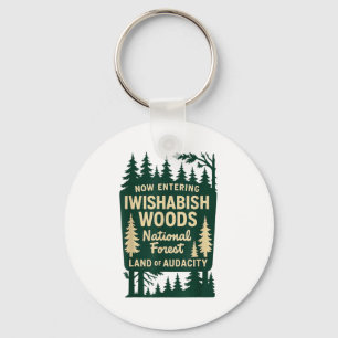 Cool binnenkomst Wishabish Woods National Forest L Sleutelhanger