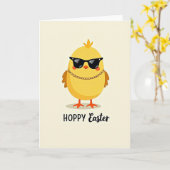 Cool Bird Pasen Kaart (Gele Bloem)