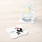 cool birds with hearts kartonnen onderzetters (Insitu)