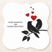 cool birds with hearts kartonnen onderzetters (Voorkant)