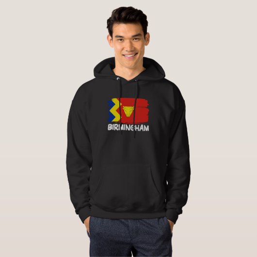 Cool Birmingham Flag Hoodie (Voorkant volledig)