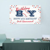 Cool 'Birthday Boy' Baseball Sport Happy Birthday Spandoek (Beurs)