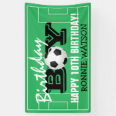 Cool Birthday Boy Football Soccer | Fijne verjaard Spandoek (Verticaal)