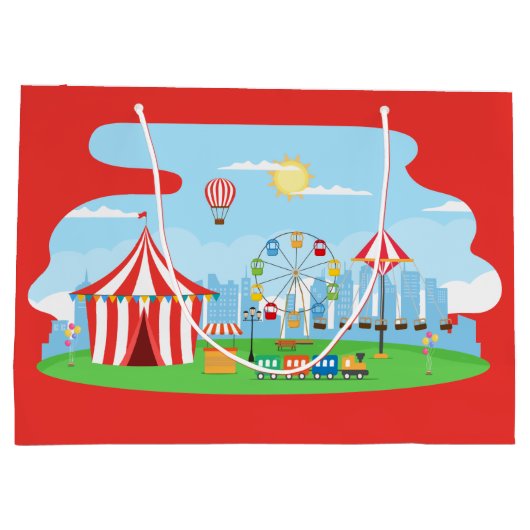 cool Birthday Carnaval Fair Groot Cadeauzakje (Achterkant)