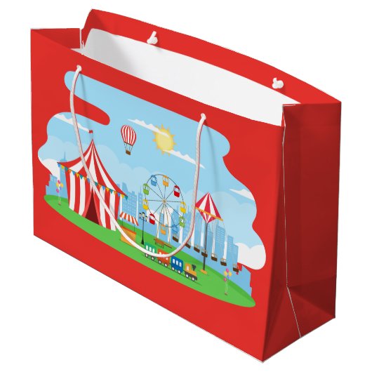 cool Birthday Carnaval Fair Groot Cadeauzakje (Achterkant Gekanteld)