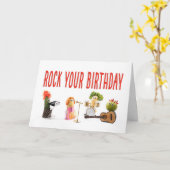 Cool Birthday for Vegetarian - Rock Music Lover Kaart (Gele Bloem)