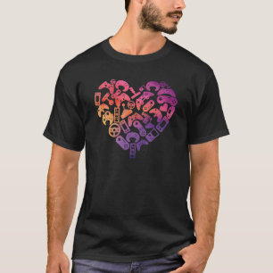 Cool Birthday Gift Gamer Boy I Waterverf Video Ga T-shirt