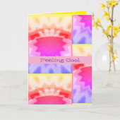 Cool Birthday Opgevouwen Wenskaart Kaart (Gele Bloem)