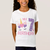 cool Birthday unicorn 7 T-shirt (Voorkant)