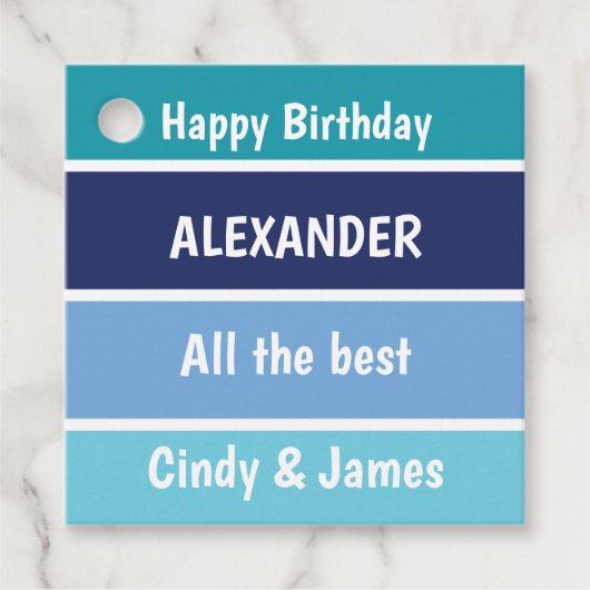Cool Birthday Wishes Bedankjes Labels (Voorkant)