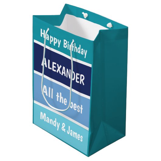 Cool Birthday Wishes Medium Cadeauzakje (Voorkant Gekanteld)