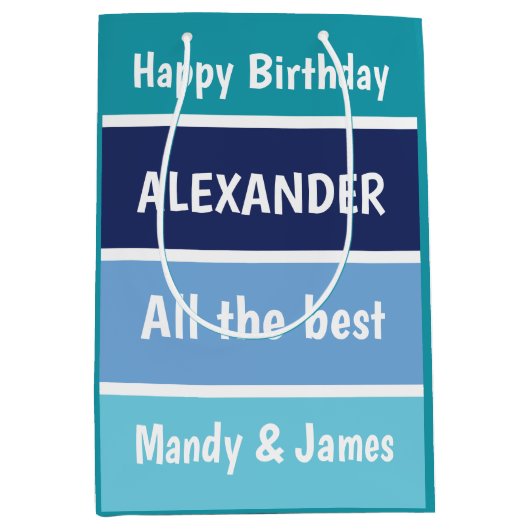 Cool Birthday Wishes Medium Cadeauzakje (Voorkant)