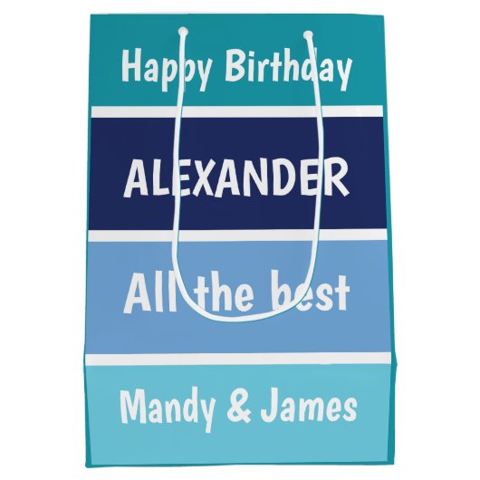 Cool Birthday Wishes Medium Cadeauzakje (Achterkant)