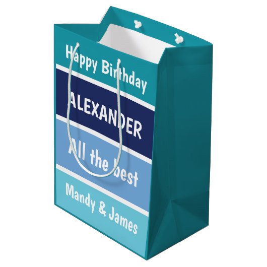 Cool Birthday Wishes Medium Cadeauzakje (Achterkant Gekanteld)