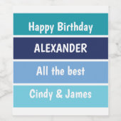Cool Birthday Wishes Square Sticker (Enkel label)