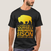 Cool Bison Design For Men Women Buffalo Animal Lov T-shirt (Voorkant)