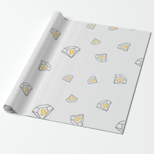 Cool Bitcoin Diamond Cryptocurrency Coin Pattern Cadeaupapier