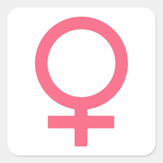 Cool Bittersweet Venus symbool Vierkante Sticker (Voorkant)