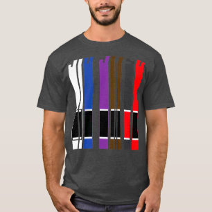 Cool BJJ Jiu Jitsu Belts Gift Martial Arts Lover T-shirt