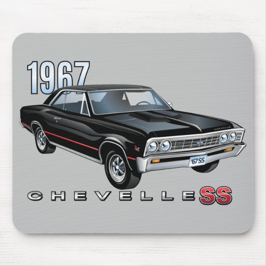 Cool  Black 1967 Chevelle SS Muismat (Voorkant)