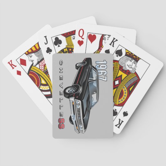 Cool  Black 1967 Chevelle SS Pokerkaarten (Achterkant)