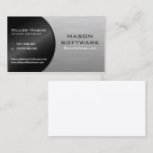 Cool Black and Steel Folded Technology - Bus Kaart Visitekaartje (Voorkant / Achterkant)