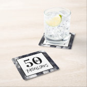 Cool Black and white 50 and Fabulous Birthday Kartonnen Onderzetters (Insitu)