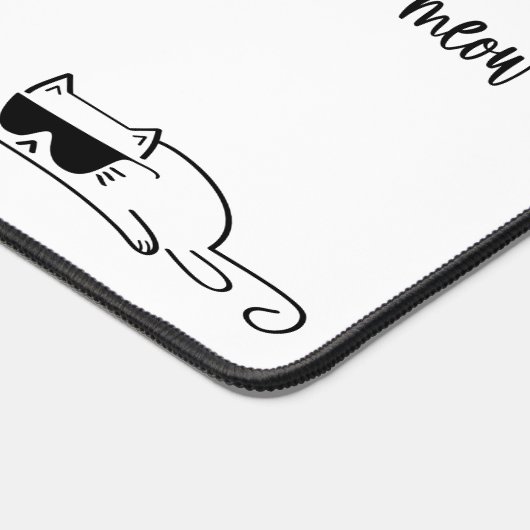 Cool Black and White Cat with Sunglasses Pattern Bureaumat (Hoek)