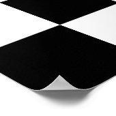 Cool Black and White Checkered Flagtern Poster (Hoek)