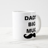 Cool Black and White Vaderdag Dad's Big Grote Koffiekop (Voorkant rechts)