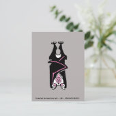 Cool Black BAT - Bedreigd dier - Ecologie Briefkaart (Staand voorkant)