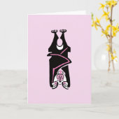 Cool Black BAT - Halloween - Wildlife - Roze Kaart (Gele Bloem)