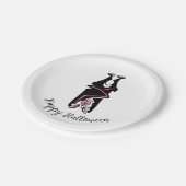 Cool Black BAT - Happy Halloween - Feest Papieren Bordje (Gekanteld)