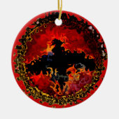 Cool Black Bat Modern Keramisch Ornament (Voorkant)