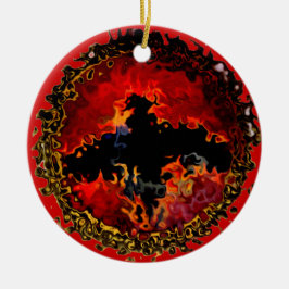 Cool Black Bat Modern Keramisch Ornament