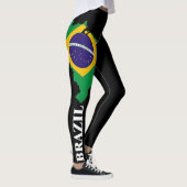 cool black brazilil vlag patroon sexy warm design leggings (Rechts)