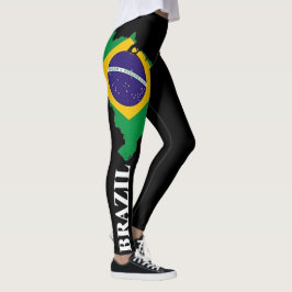 cool black brazilil vlag patroon sexy warm design leggings