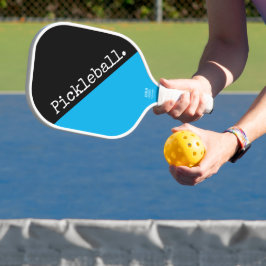 Cool Black BrightStor Blue Slanted Pickleball-teks Pickleball Paddle