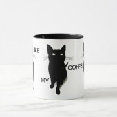 Cool Black Cat Coffee-Mok door Dandyland Creaties Mok (Midden)