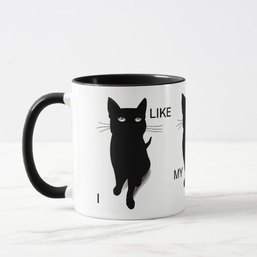 Cool Black Cat Coffee-Mok door Dandyland Creaties Mok (Links)