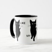 Cool Black Cat Coffee-Mok door Dandyland Creaties Mok (Voorkant links)