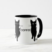 Cool Black Cat Coffee-Mok door Dandyland Creaties Mok (Voorkant rechts)