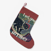 Cool Black Cat ik heb je niets grappigs Kleine Kerstsok (Voorkant (Hangend))