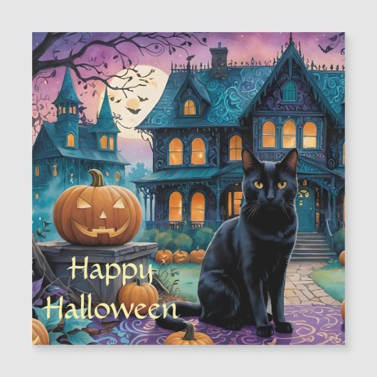Cool Black Cat, Jack O Lanterns, Spooky House (Voorkant)