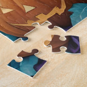 Cool Black Cat, Jack O Lanterns, Spooky House Legpuzzel (Zijkant)