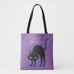 Cool Black Cat Kinder Trick or treat Tote Bag