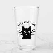 Cool Black Cat op maat Glas (Voorkant)
